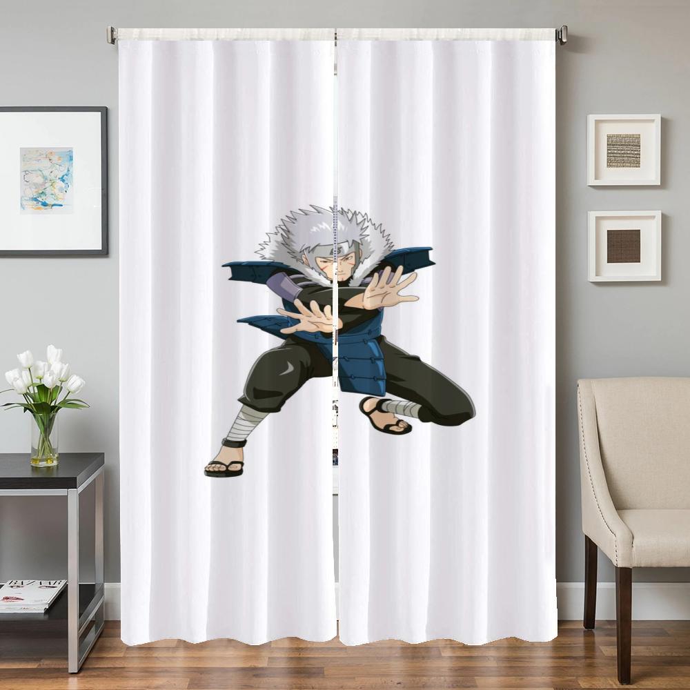 Домашний интерьер Кухня Шторы для гостиной 2 шт. Плотные шторы Дверная штора Наруто Спальня Украшение Разделительная перегородка Тень