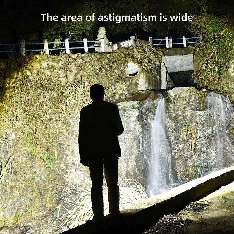 High Power XHP100 Upgrade White Laser LDE Flashlight USB Charging Zoom Aluminum Alloy Leadership Torch Best Camping Outdoor