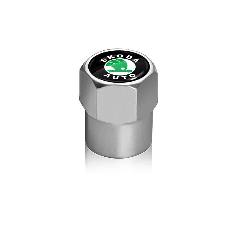 2025 Hot 4pc Car Tire Valve Cover Hexagonal Cap Air Dustproof For Skoda Octavia MK2 MK1 2 3 A5 A7 A8 Karoq Fabia Superb Rapid Ka