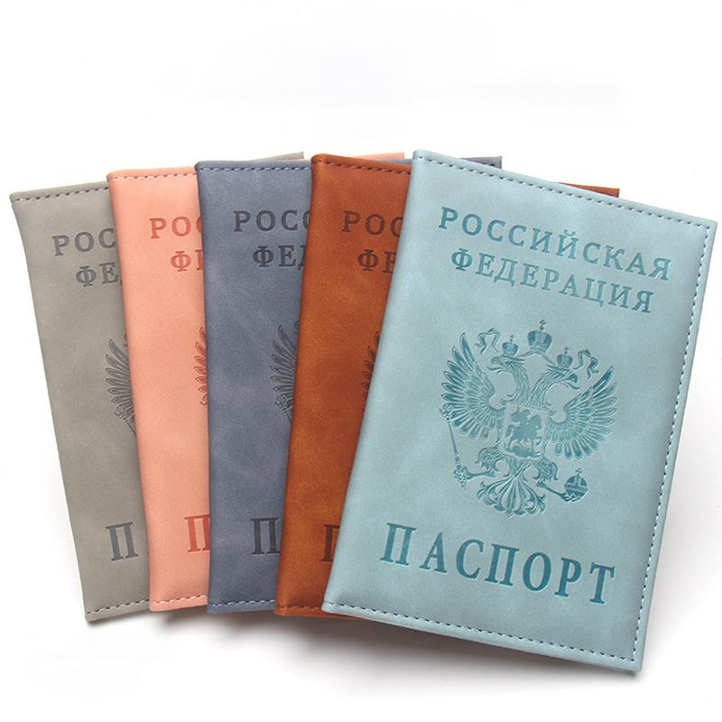 1 шт. Россия Персонализированные RFID-блокирующие гравированные обложки Паспорт Подарок Держатель российского паспорта Многофункциональный