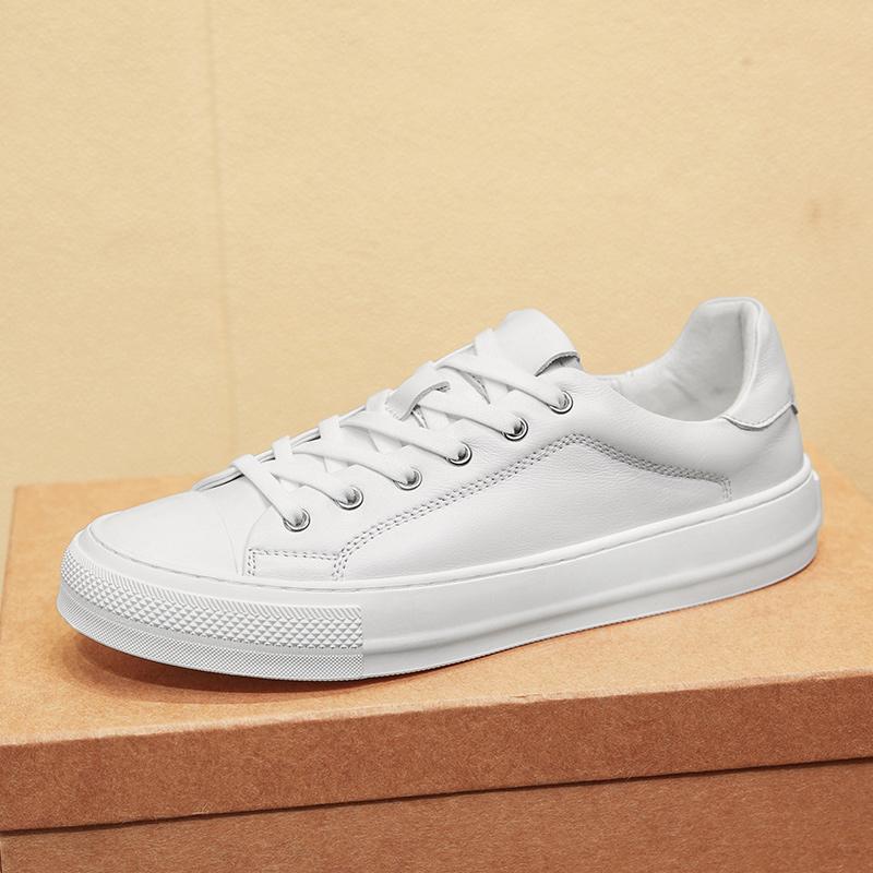 Мужские кеды для скейтборда из натуральной кожи, мужские удобные универсальные повседневные спортивные туфли для скейтборда, весенняя мода, дышащие кроссовки для ходьбы