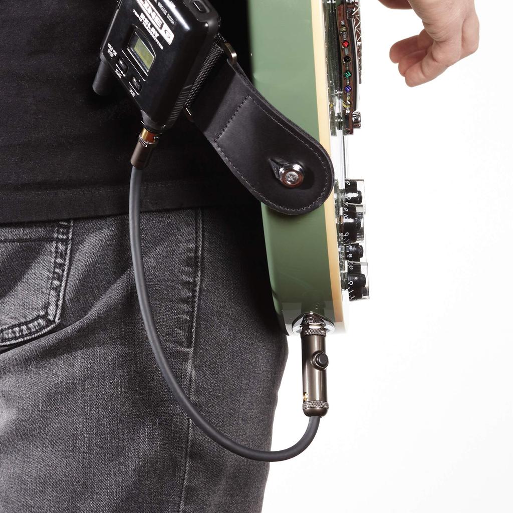 D'Addario Wireless Transmitter Cable, Straight Type, with Momentary Mute Switch, PW-WG-02 (Cable Cutter Included)