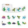 500/roll Cartoon Dinosaur Scroll Sticker Cute Animals Children DIY Skateboard Suitcase Roll Sticker