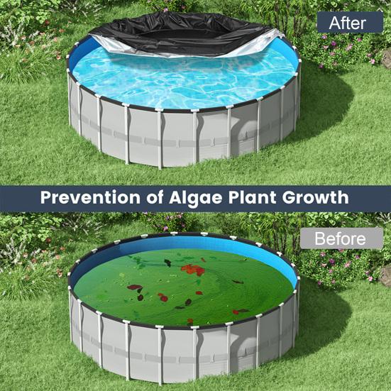 Yousheng Round Pool Cover Solar Covers for Above-Ground Pools Reduce Evaporation Oxford Fabric Pool Covers Summer Swimming Pool Cover Protector