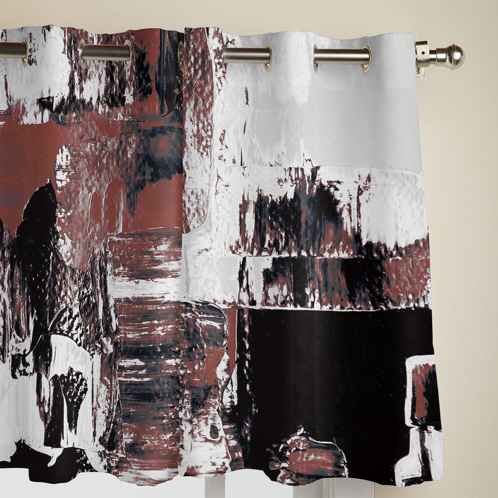 Занавеска для спальни и кухни, абстрактные цветные акварельные краски, оконные шторы, шторы для гостиной, декоративные предметы