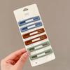 6Pcs Girl Hairpin Matte Color Rectangular Hair Clips Stable Non-Slip BB Clip Face Slimming Versatile Hair Styling