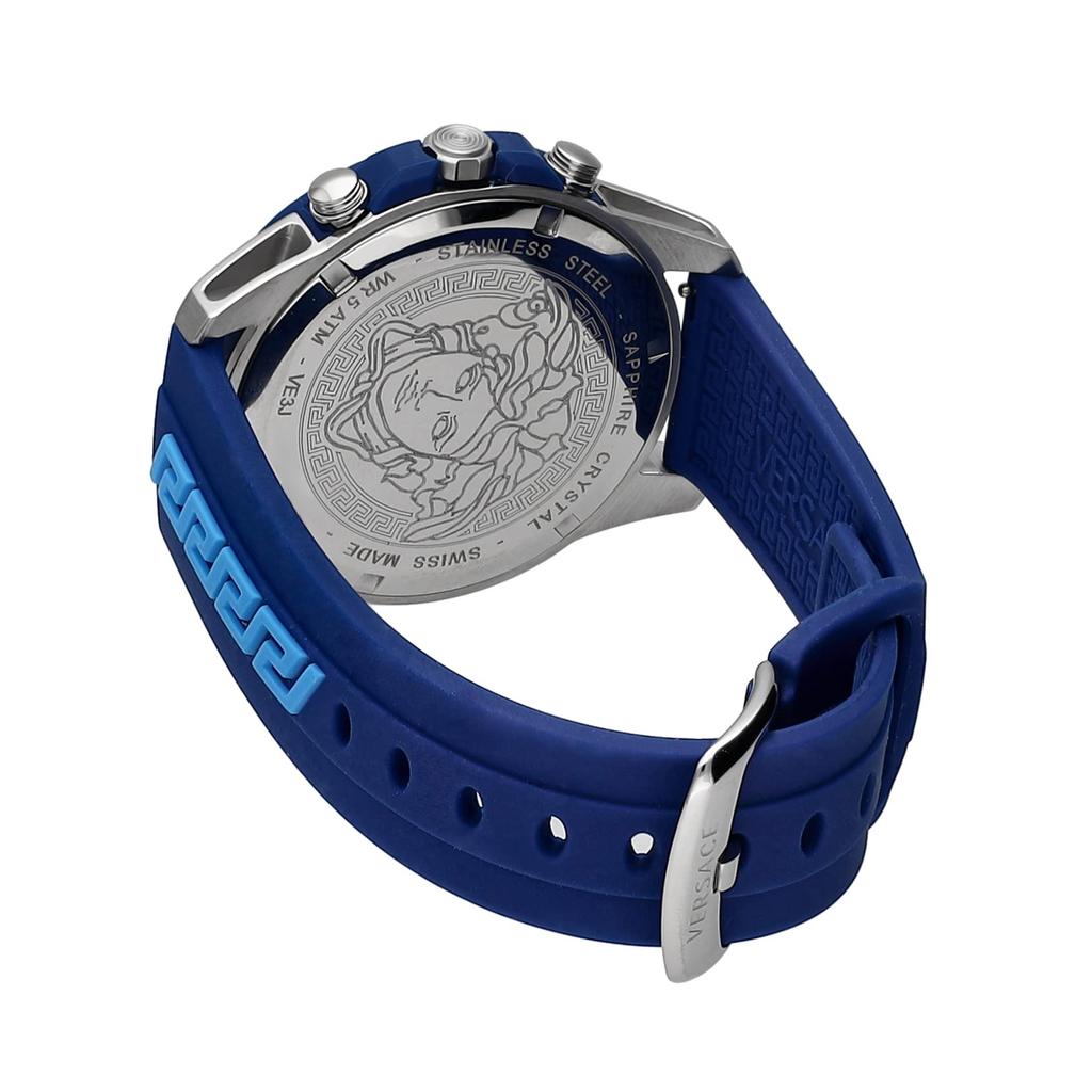 Часы GRECA ACTION CHRONO Синий циферблат Нержавеющая сталь Сапфировое стекло Кварцевые 45MM Швейцарские часы VE3J00122 [Versace] Мужские [Товар]