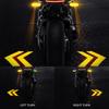 1Pair Motorcycle LED Diamond Shaped Turn Signal Light With Projection Function Colorful Sequential Flowing Flash Indicator Light
