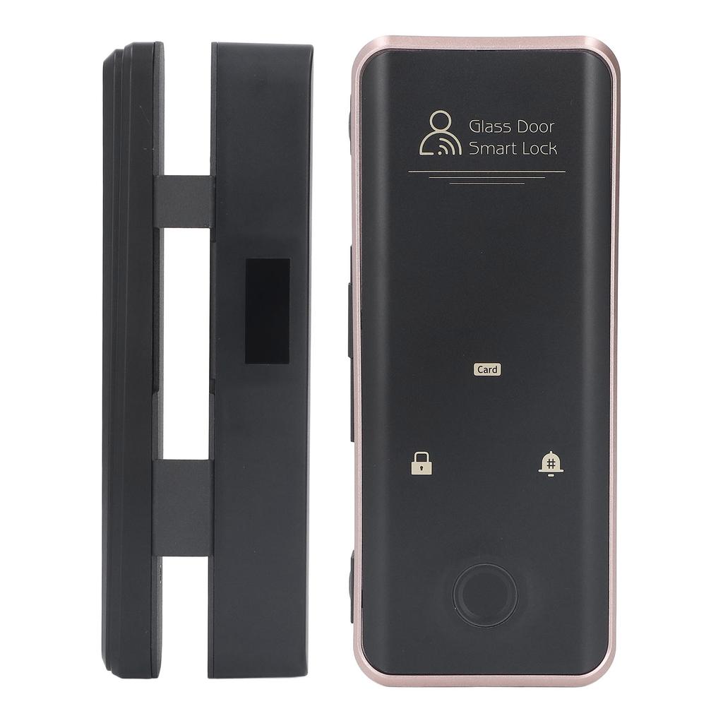 Electronic Smart Glass Door Lock Fingerprint Password Keyless Entry Door Lock Emergency Power