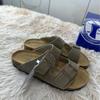 Унисекс кожаные сандалии Birkenstock с двумя пряжками – Стильные, на толстой подошве, Увеличивающие рост, Летняя мода