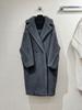 Women's M Loose Teddy Bear Style Coat - Long Winter Sheep Wool Fleece Fur