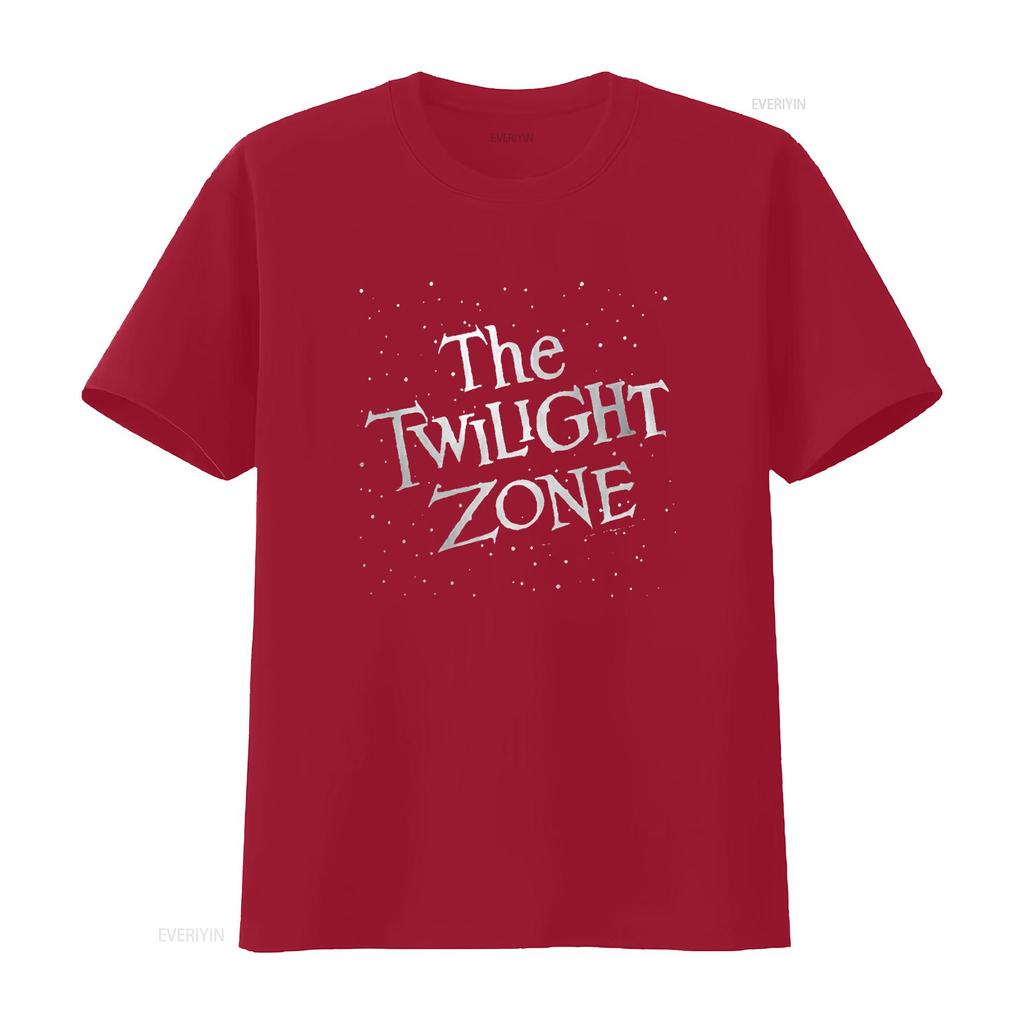 Женская футболка The Twilight Zone Темная Черная Маленькая винтажная стираная уличная с принтом Унисекс Удобный топ для повседневной носки