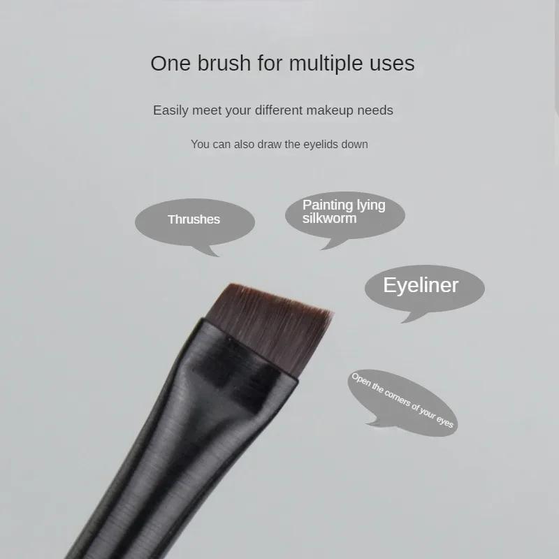 New 1/2PCS Eyebrow Contour Brush 0.06mm Ultrathin Eyebrow Eyeliner Brush Portable Small Angle Eyebrow Brush Makeup Tool