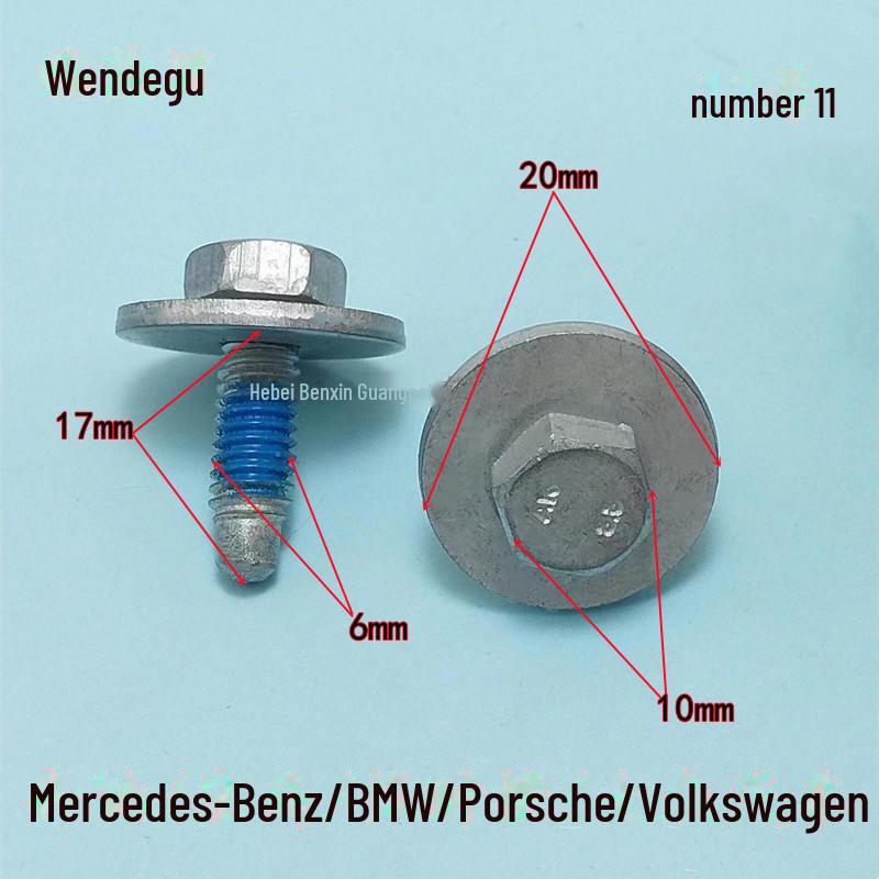 Универсальные высокопрочные винты для шасси, решетки радиатора, крыла, фары и водяного бака