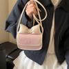 2025 Spring New Contrasting Color Bag Fashionable Sweet Style Girl Bow Shoulder Messenger Bag Mini Change Bag