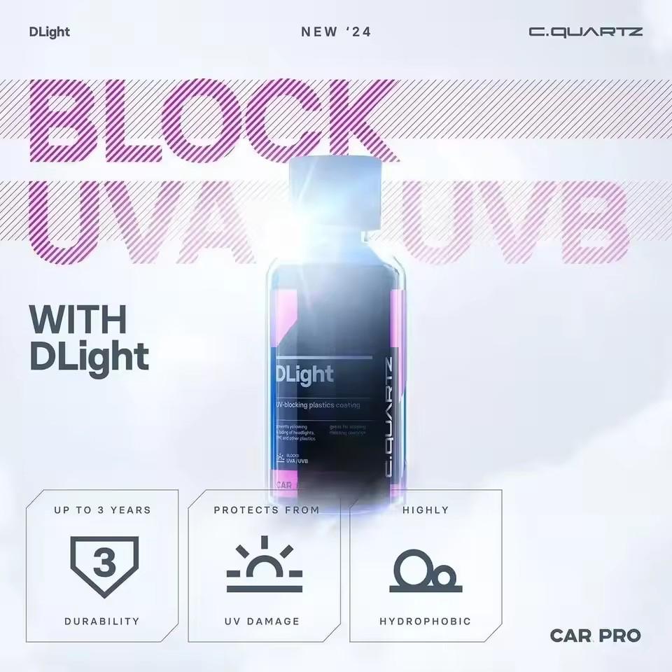 Для Авто Про CQUARTZ DLight УФ Керамическое Покрытие для Фар Долговечное Защитное Покрытие для Ухода за Автомобилем Фар и Пластиков PPF
