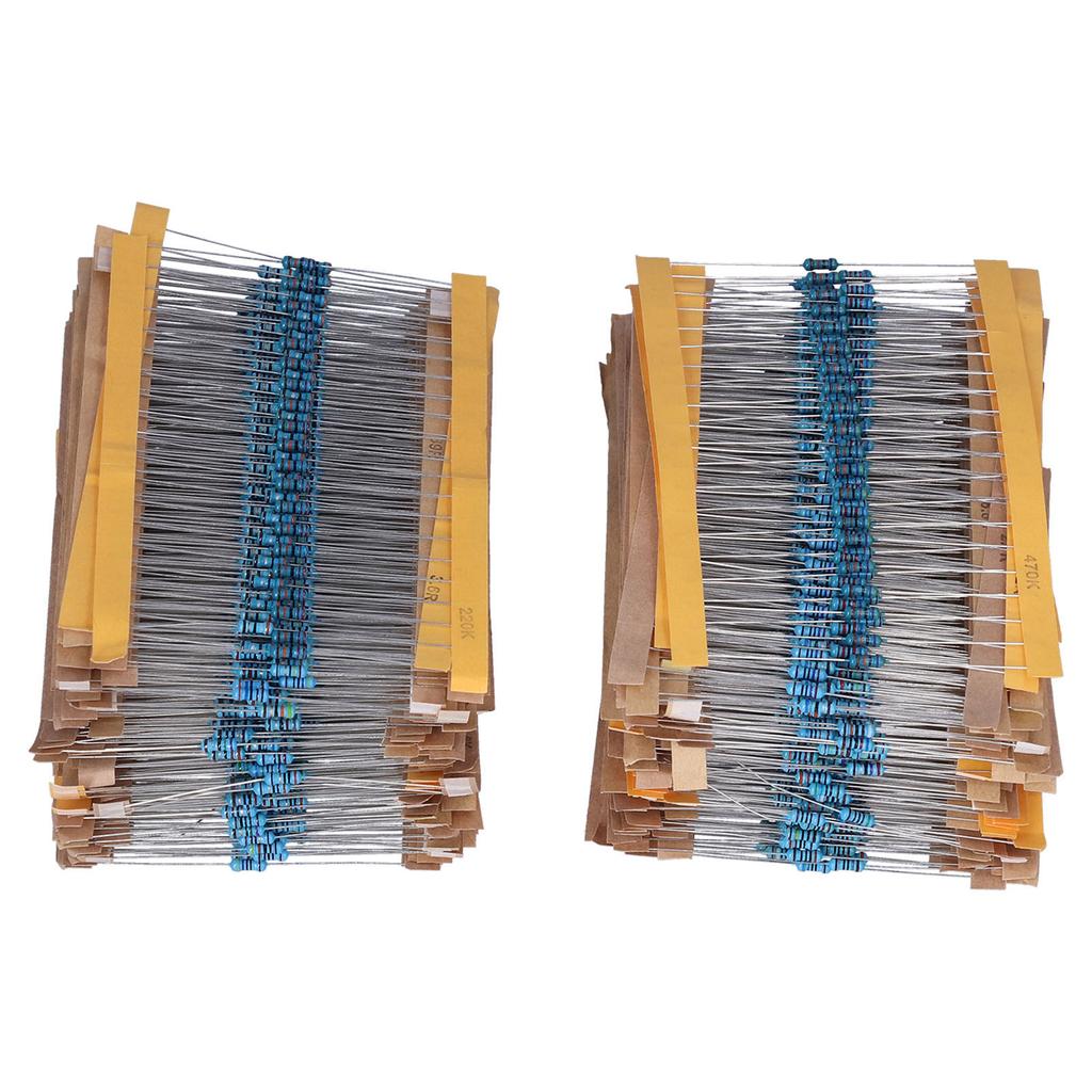 Набор резисторов 2600 шт. Металлопленочные 1 Ом 3 МОм 1/4 Вт Сопротивление Электронные аксессуары