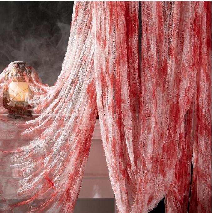 183*76см Ужас Хэллоуин Тканевое Украшение Жуткая Марлевая Ткань Страшный Реквизит для Дома с Привидениями Паутина Декор для Вечеринки на Хэллоуин