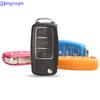Jingyuqin 3 Button Folding Remote Car Key Case For Volkswagen VW Golf Passat Polo Jetta Touran Bora Sharan