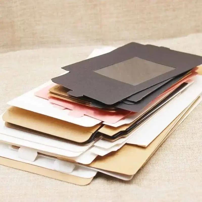 10 шт. Сделай сам Подарочная упаковочная коробка Свадебный сувенир Упаковочная коробка ПВХ Окно Открытие Крафт-бумага Выпечка Кондитерские коробки для хранения Оптом