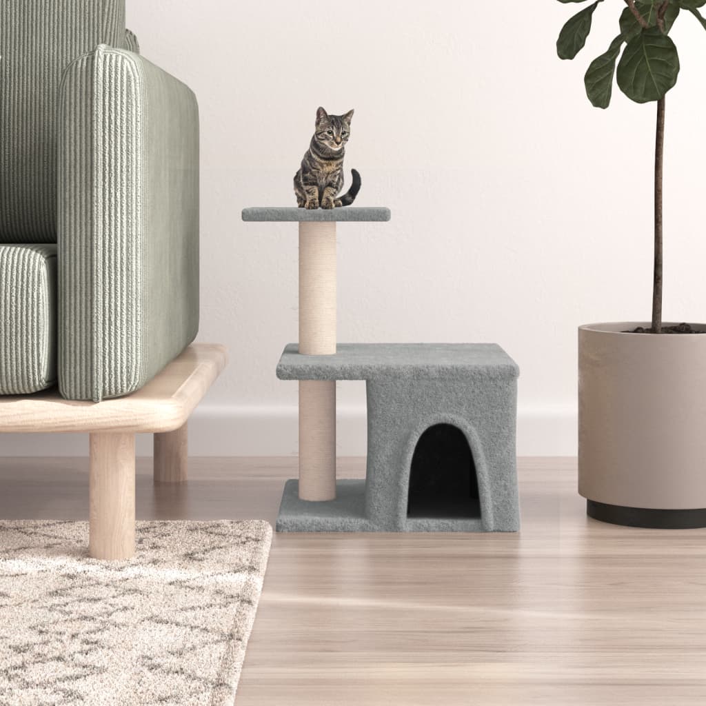 Scratching Post with Sisal Scratching Posts Light Grey 48 cm