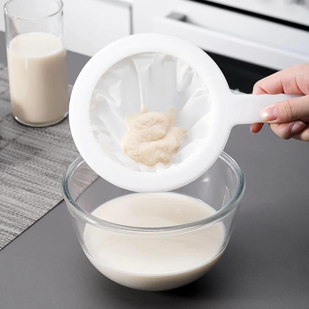 Fine Mesh Strainer Spoon Kitchen Food Strainers Reusable Fine Colander Mesh Sieve Strainer for Juice Soy Milk Coffee Wine Filter