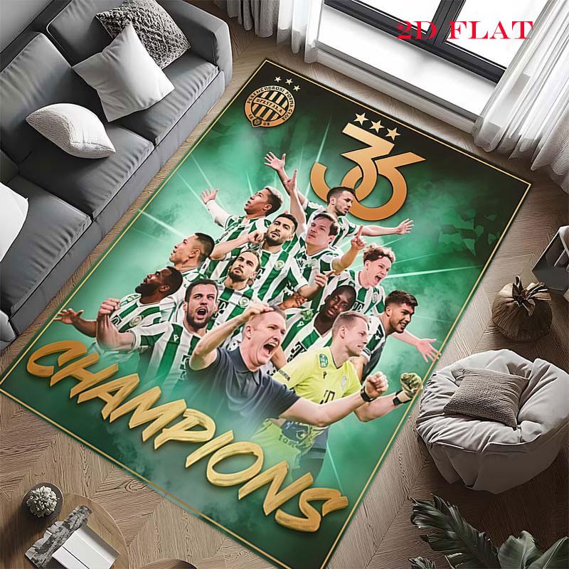 Ferencvaros Soul Carpet Rug for Living Room Bedroom Home Sofa Decoration,Kids play Nonslip Floor Mat