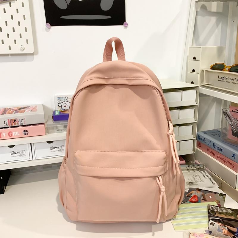 Женский рюкзак большой вместимости, однотонный, студенческий рюкзак, мужской школьный рюкзак