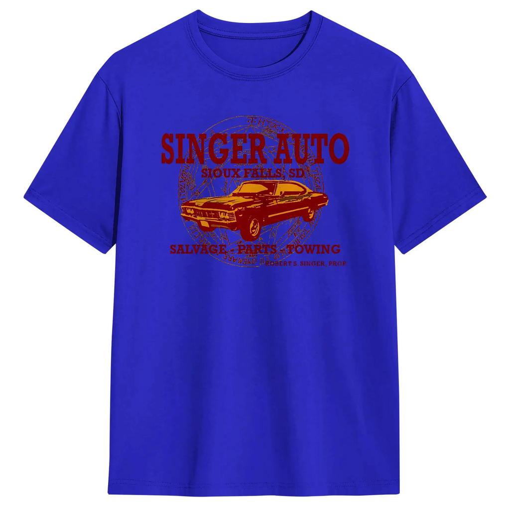 Streetwear T Shirt Summer Singer Auto Impala Supernatural Hip Hop Tshirts Cotton Tee Shirt For Unisex Y2k Basic Short Sleeve Tops