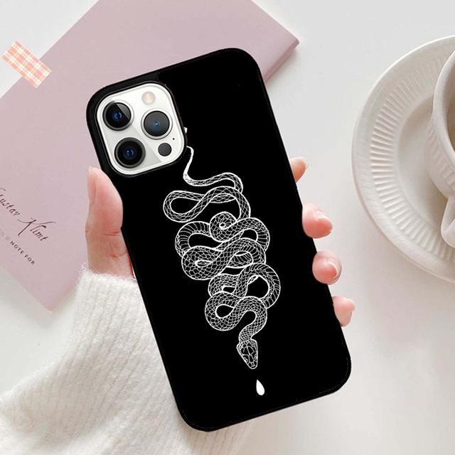 Осенняя змея Иллюстрация Арт Чехол для телефона Cover для iPhone 17 Air 16 16e 15 12 11 13 14 Pro Max Apple Plus Coque