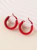 Vibrant C-Shaped Candy Color Hoop Earrings: Trendy, Cute, and Fashionable for Women