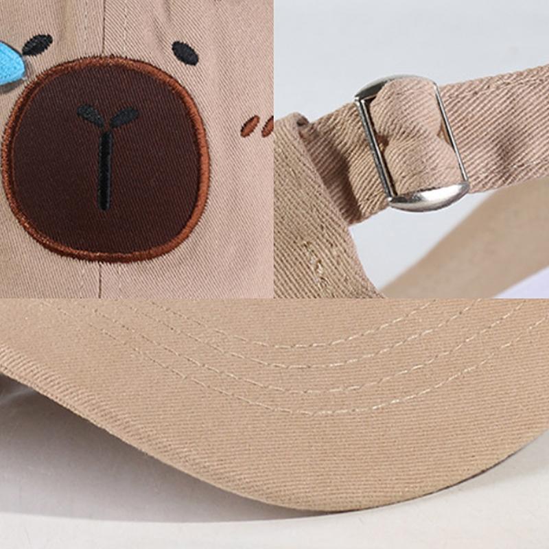 Вышитая капибара парная бейсболка солнцезащитные шляпы для пап модная дышащая кепка для гольфа унисекс