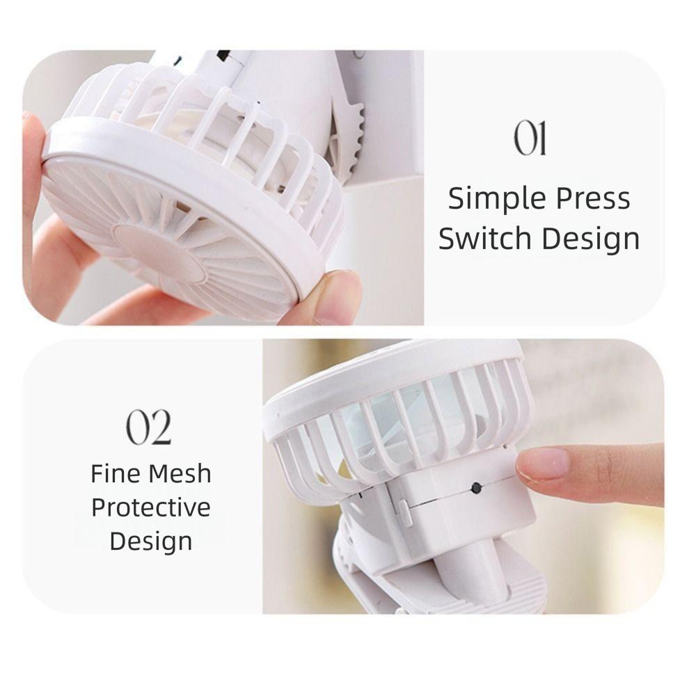 Adjustable Clip on Mini Fan Low Noise Mini Solar Powered Fan Convenient Portable Solar Fan  Camping
