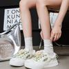 Silk Pattern Open Smile Sail Big Head Board Shoes Low Top Round Head Casual Shoes