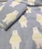 Хлопковый набор для ванны Imabari с рисунком Border Bear, полотенца 60x120 см, 3 шт., узор, (3 цвета)