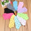 10 Pairs of Comfortable Candy-colored Cotton Socks Low-top Socks Ladies Boat Socks