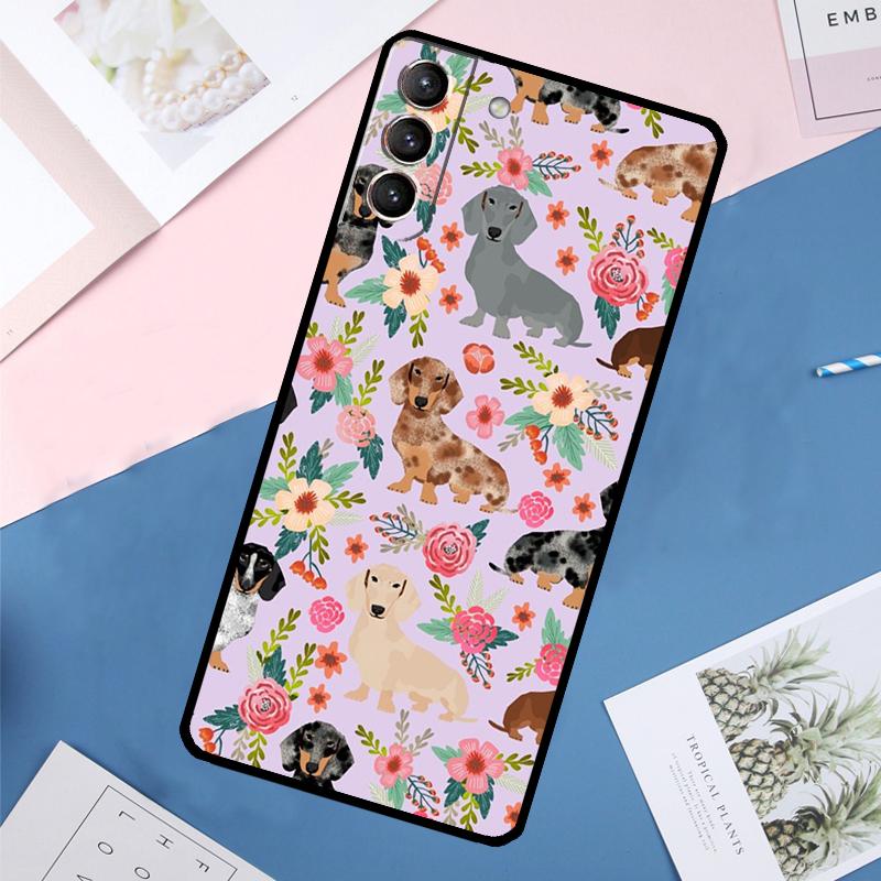 Чехол для телефона Собака Такса Такса Для Samsung Galaxy S22 S23 S24 Ultra S9 S10 Plus Note 10 20 Ultra S20 S21 FE