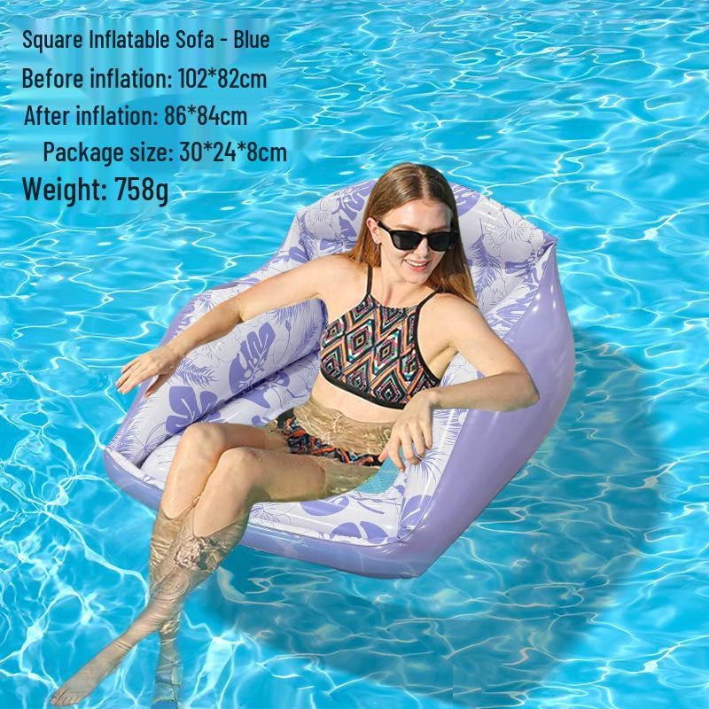 Eco-Friendly Inflatable Mesh Seat Raft - Single Person PVC Floating Pool Sofa