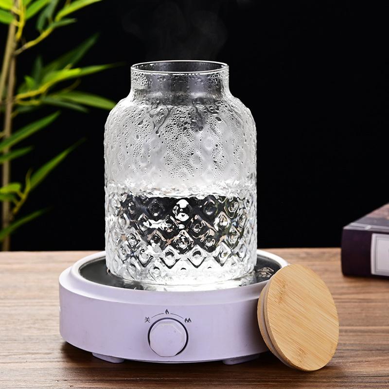 Контейнер для хранения кожуры мандарина Бытовой прозрачный стеклянный круглый бак большого диаметра Контейнер для хранения зерна утолщенный