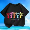 Girls' Loose and Cute Rhythm Box Top for Summer Children's Casual Short-sleeved Pure Cotton T-shirt