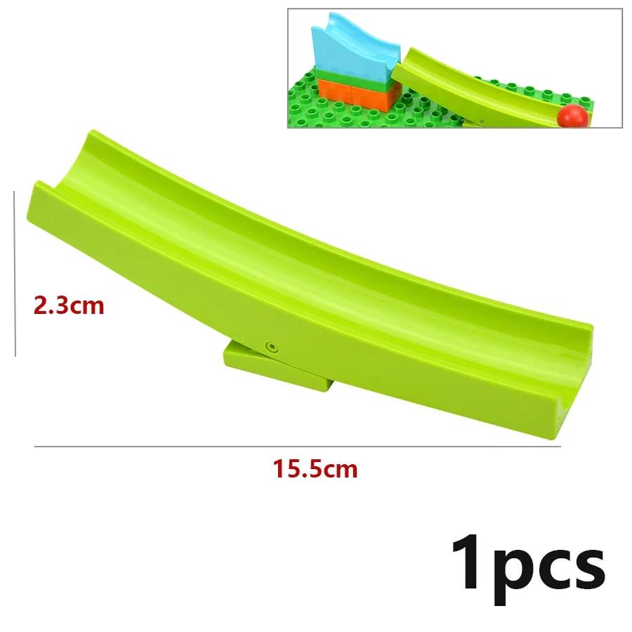 Большой размер слайд гоночный трек мяч кирпич крупный строительный блок воронка слайд лабиринт аксессуары детские игрушки совместимые Duploes