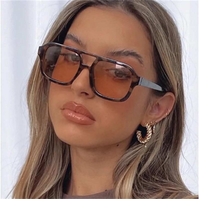 3 PC New Fashion Square  Sunglasses Korean Fashion Retro Large Frame Pilot Sunglasses Ocean Piece Multicolor