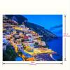 2D plane, 1 piece of Amalfi Coast Sunset Photography Background Cloth, suitable for Italian-themed parties and weddings