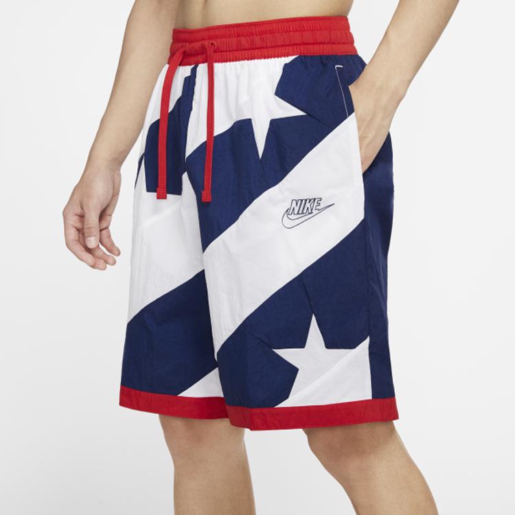 Nike Быстросохнущие шорты с флагом, мужские, синие, белые, CK6312-492