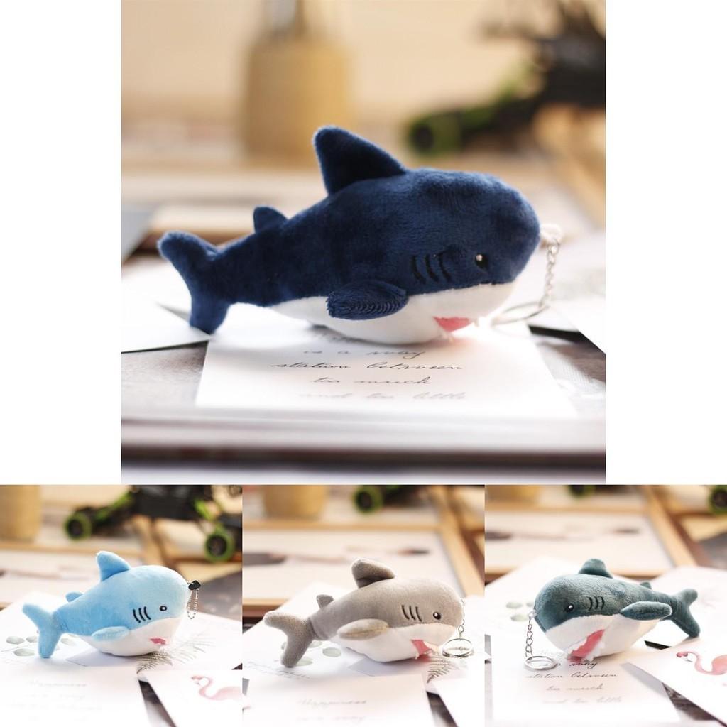 Adorable Mini Shark Plush Keychain Soft Whale Toy Cute Fish Stuffed Animal Accessory