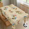1pc Spring Vintage Floral Round Tablecloth, Suitable for Holiday Party Tablecloth, Outdoor Decoration, Large Size, Kitchen Accessory, Elegant Animal P