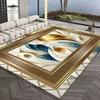 Золотой Абстрактный Роскошный Ковер для Спальни Ковры Большой Площади Прикроватные Ковры для Гостиной Мягкий Фланелевый Коврик для Отдыха Декорация