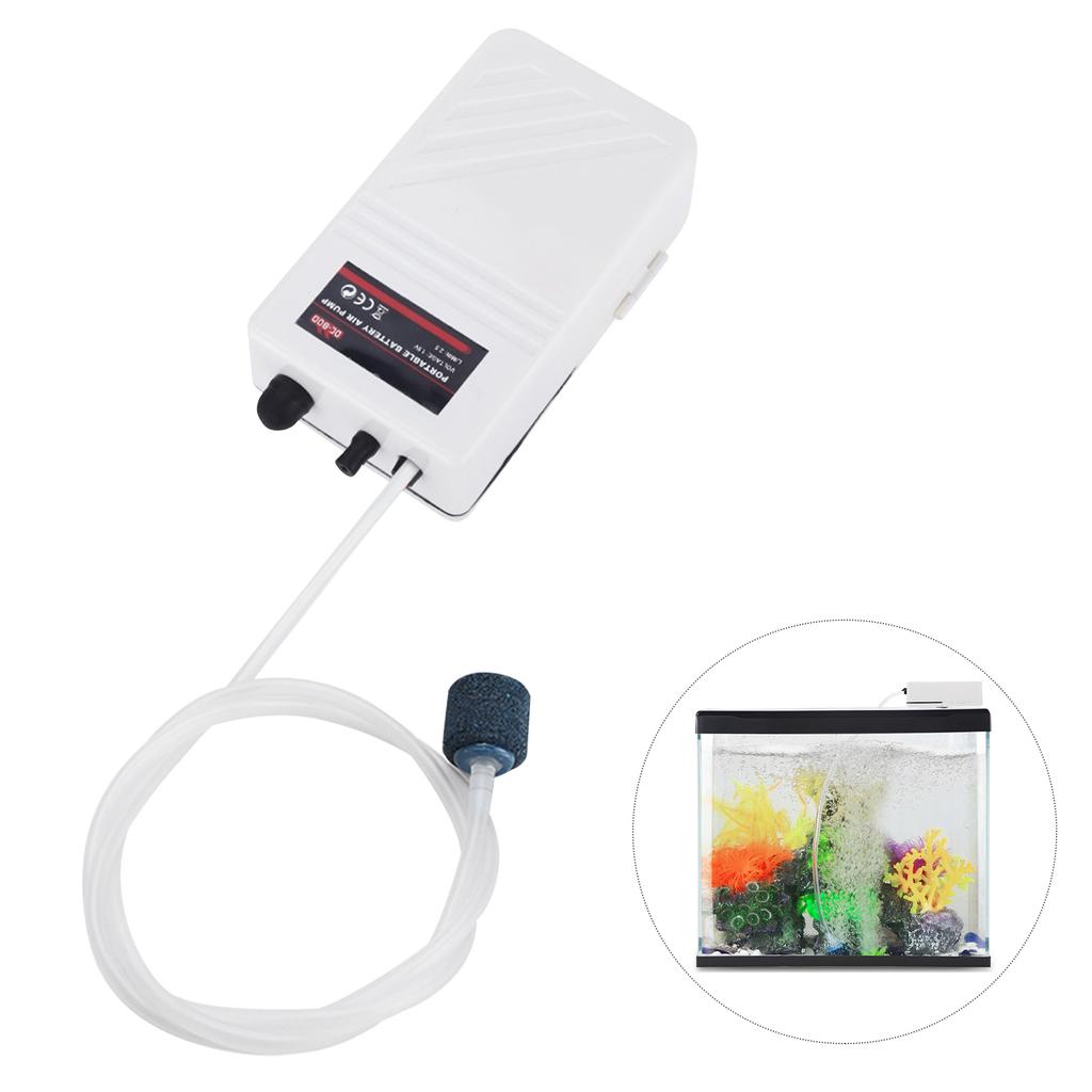 Комплекты аквариумных воздушных насосов Кислородный воздушный насос с трубчатым воздушным камнем для аквариума с батарейным питанием