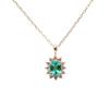 Emerald Necklace Color Jewels Pendant Emerald K10 [Moon Label] Women's [Giftwrapped]
