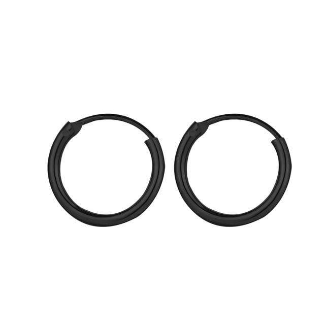 Золотые серьги-кольца для женщин, модные черные серебряные серьги в стиле панк, мужские круглые серьги-кольца, украшения в стиле хип-хоп унисекс